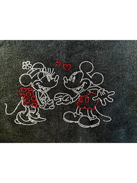 Disney Tops - Disney Mickey Minnie Black Women’s M Sweatshirt Rhinestone Design Disney Store
